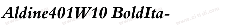Aldine401W10 BoldIta字体转换